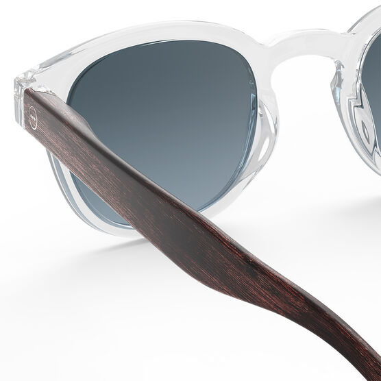 Magritte clear and dark wood sunglasses